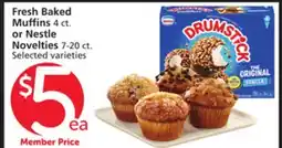 Vons Fresh Baked Muffins 4 ct. or Nestle Novelties 7-20 ct offer
