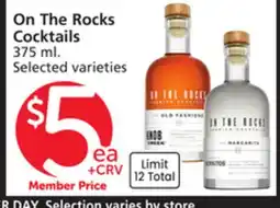 Vons On The Rocks Cocktails offer