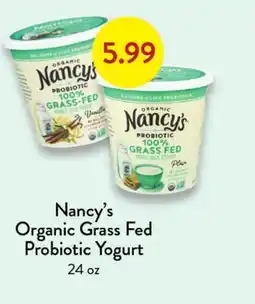 Fresh Thyme Nancy's Organic Grass Fed Probiotic Yogurt offer