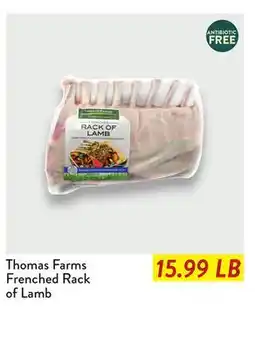 Fresh Thyme Thomas Farms Frenched Rack of Lamb offer