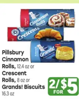 Tony’s Fresh Market Pillsbury Cinnamon Rolls or Crescent Rolls or Grands! Biscuits offer