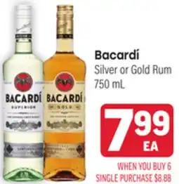 Tony’s Fresh Market Bacardí Silver or Gold Rum offer
