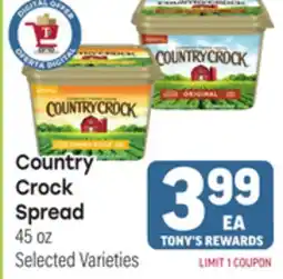 Tony’s Fresh Market Country Crock Spread offer