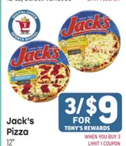 Tony’s Fresh Market Jack's Pizza offer