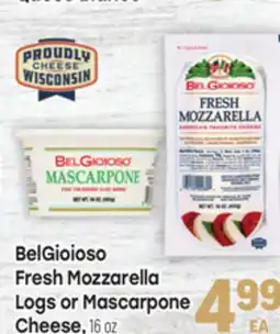 Tony’s Fresh Market BelGioioso Fresh Mozzarella Logs or Mascarpone Cheese offer
