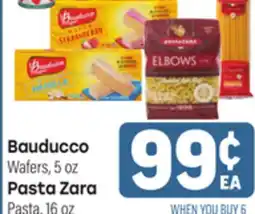 Tony’s Fresh Market Bauducco Wafers, 5oz Pasta Zara Pasta, 16oz offer
