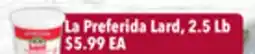 Tony’s Fresh Market La Preferida Lard offer