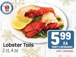 Tony’s Fresh Market Lobster Tails offer