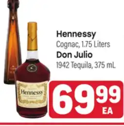 Tony’s Fresh Market Hennessy Cognac, 1.75 Liters Don Julio 1942 Tequila, 375mL offer