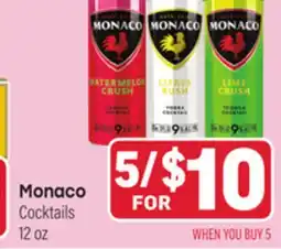 Tony’s Fresh Market Monaco Cocktails offer