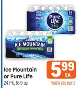 Tony’s Fresh Market Ice Mountain or Pure Life offer