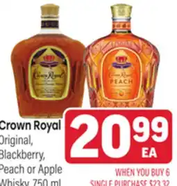 Tony’s Fresh Market Crown Royal Original Blackberry, Peach or Apple Whisky offer