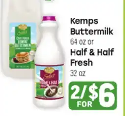 Tony’s Fresh Market Kemps Buttermilk 64 oz or Half & Half Fresh offer