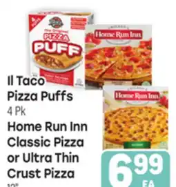 Tony’s Fresh Market Il Taco Pizza Puffs, 4 Pk Home Run Inn Classic Pizza or Ultra Thin Crust Pizza, 12 offer