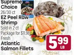 Tony’s Fresh Market Supreme Choice 26/30ct EZ Peel Raw Atlantic Salmon Fillets offer