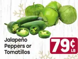 Tony’s Fresh Market Jalapeño Peppers orTomatillos offer