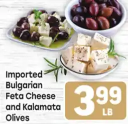 Tony’s Fresh Market Imported Bulgarian Feta Cheese and Kalamata Olives offer