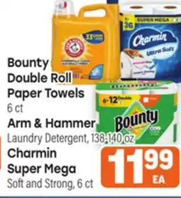 Tony’s Fresh Market Bounty Double Roll Paper Towels or Arm & Hammer or Charmin Super Mega offer