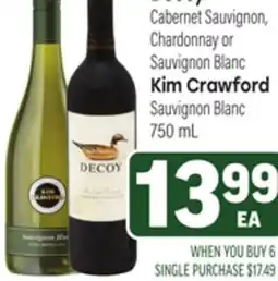 Tony’s Fresh Market Decoy or Kim Crawford offer