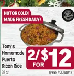 Tony’s Fresh Market Tony's Homemade Puerto Rican Rice offer