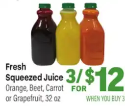 Tony’s Fresh Market Fresh Squeezed Juice offer