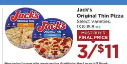 Food 4 Less Jack's Original Thin Pizza offer