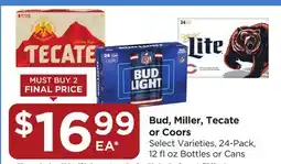 Food 4 Less Bud, Miller, Tecate or Coors offer