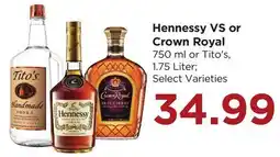 Food 4 Less Hennessy VS or Crown Royal offer