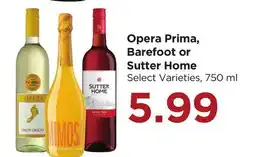 Food 4 Less Opera Prima, Barefoot or Sutter Home offer