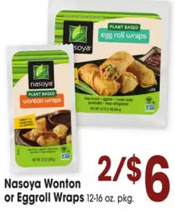 Jewel-Osco Nasoya Wonton or Eggroll Wraps offer