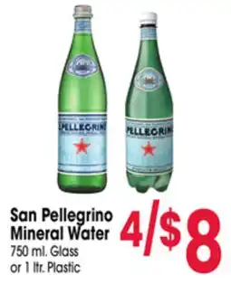 Jewel-Osco San Pellegrino Mineral Water offer