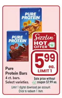 Jewel-Osco Pure Protein Bars offer