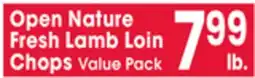 Jewel-Osco Open Nature Fresh Lamb Loin Chops offer