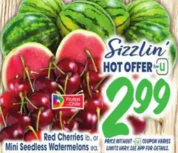 Jewel-Osco Red Cherries lb., or Mini Seedless Watermelons ea offer