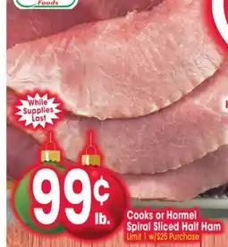Jewel-Osco Cooks or Hormel Spiral Sliced Half Ham offer