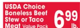 Jewel-Osco USDA Choice Boneless Beef Stew or Taco Meat offer