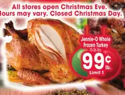 Jewel-Osco Jennie-O Whole Frozen Turkey offer