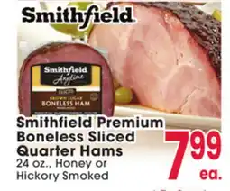 Jewel-Osco Smithfield Premium Boneless Sliced Quarter Hams offer