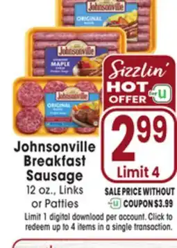 Jewel-Osco Johnsonville Breakfast Sausage offer
