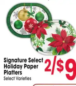 Jewel-Osco Signature Select Holiday Paper Platters offer
