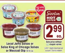 Jewel-Osco Local Jaffa Salsas or Salsa King of Chicago Salsas or Mexicali Dip offer