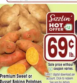 Jewel-Osco Premium Sweet or Russet Baking Potatoes offer
