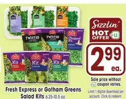 Jewel-Osco Fresh Express or Gotham Greens Salad Kits offer