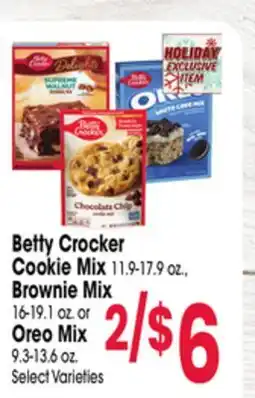Jewel-Osco Betty Crocker Cookie Mix 11.9-17.9 oz., Brownie Mix 16-19.1 oz. or Oreo Mix 9.3-13.6 oz offer