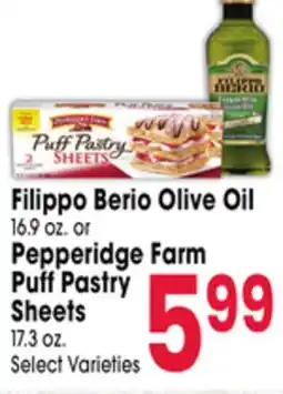 Jewel-Osco Filippo Berio Olive Oil 16.9 oz. or Pepperidge Farm Puff Pastry Sheets 17.3 oz offer