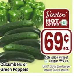 Jewel-Osco Cucumbers or Cucumbers or Green Peppers offer