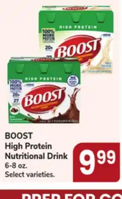 Jewel-Osco BOOST High Protein Nutritional Drink offer