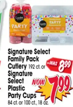 Jewel-Osco Signature Select Family Pack Cutlery 192 ct. or Signature Select Plastic Party Cups offer