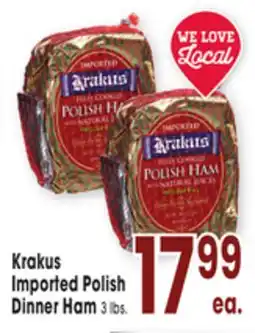 Jewel-Osco Krakus Imported Polish Dinner Ham offer