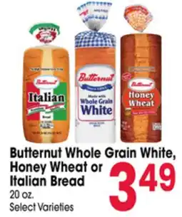 Jewel-Osco Butternut Whole Grain White, Honey Wheat or Italian Bread offer
